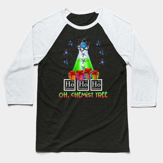 Oh Chemist Tree Merry Christmas Chemistry Funny Science Baseball T-Shirt by thuden1738